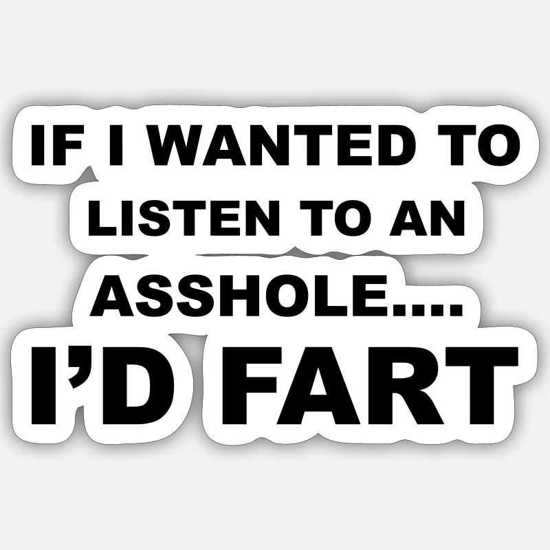 Fart - Sticker taille S (10 x 10 cm) - blanc mat