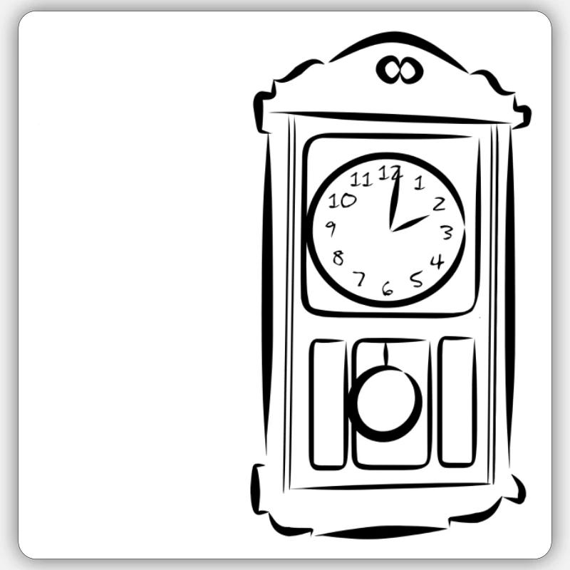 Pendulum clock, clock, wall clock Sticker size S (10 x 10 cm)