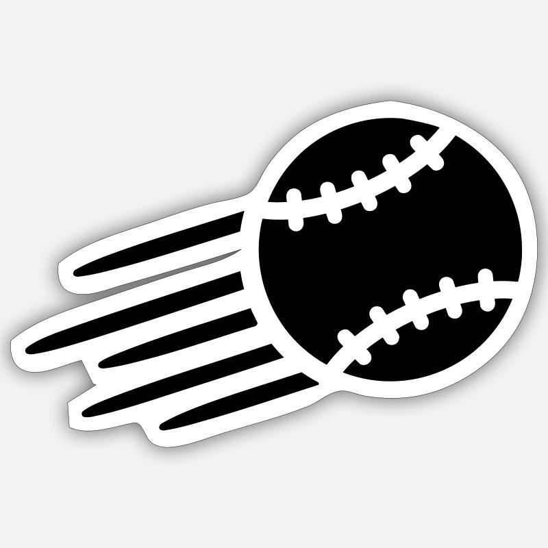 Baseball - Sticker size S (10 x 10 cm) - white matte