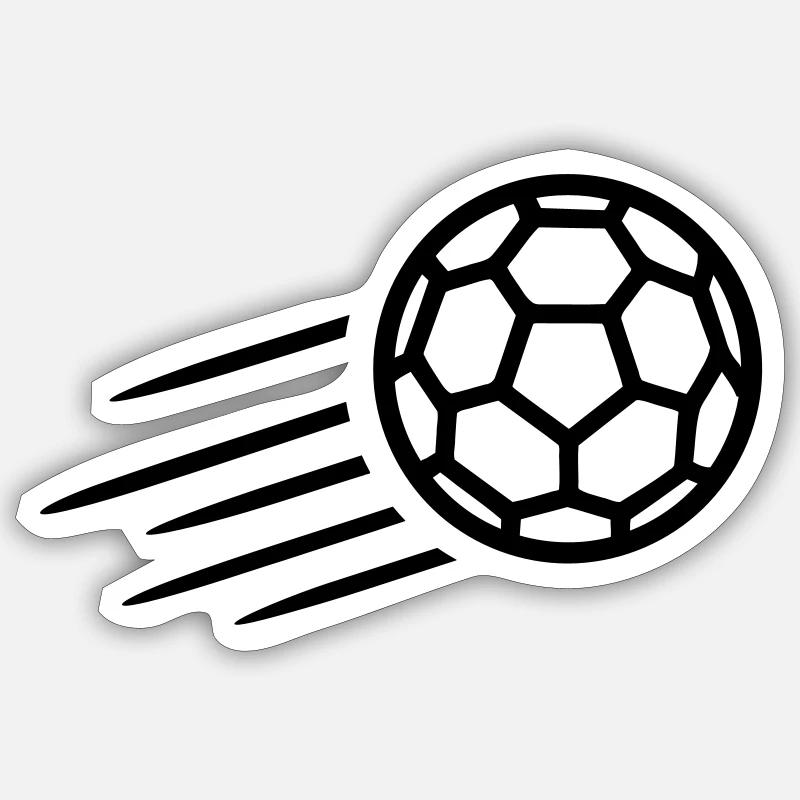 Handball - Sticker taille S (10 x 10 cm) - blanc mat
