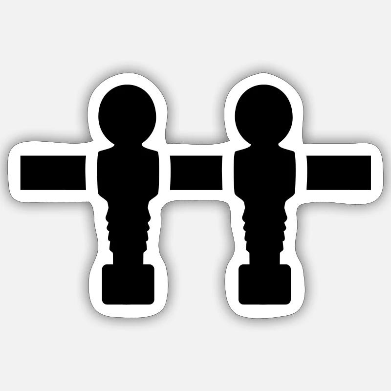 Tischkicker - Sticker Größe S (10 x 10 cm) - Mattweiß
