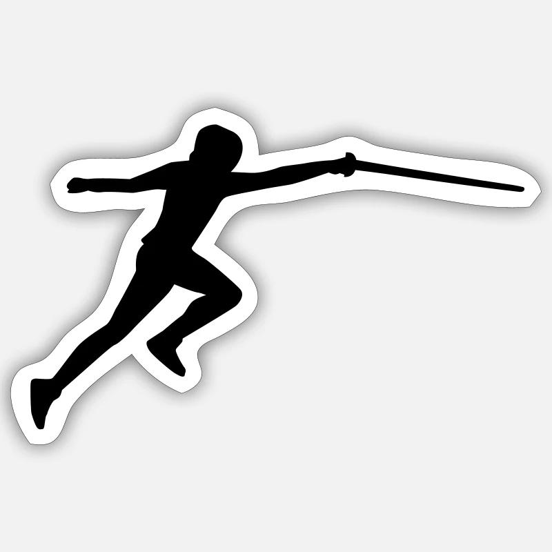 Fechten Sticker Größe S (10 x 10 cm)