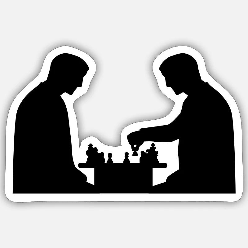 Chess - Sticker size S (10 x 10 cm) - white matte