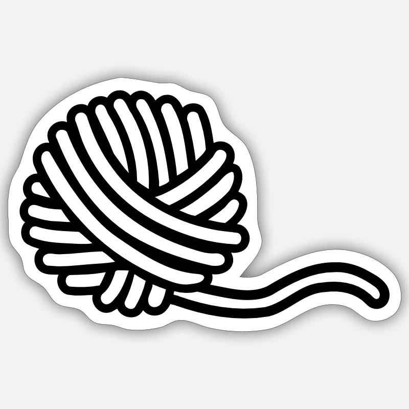 Wolle Sticker Größe S (10 x 10 cm)