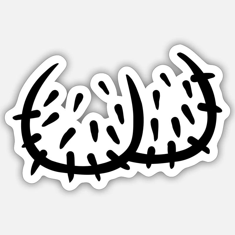 Penis - Sticker size S (10 x 10 cm) - white matte
