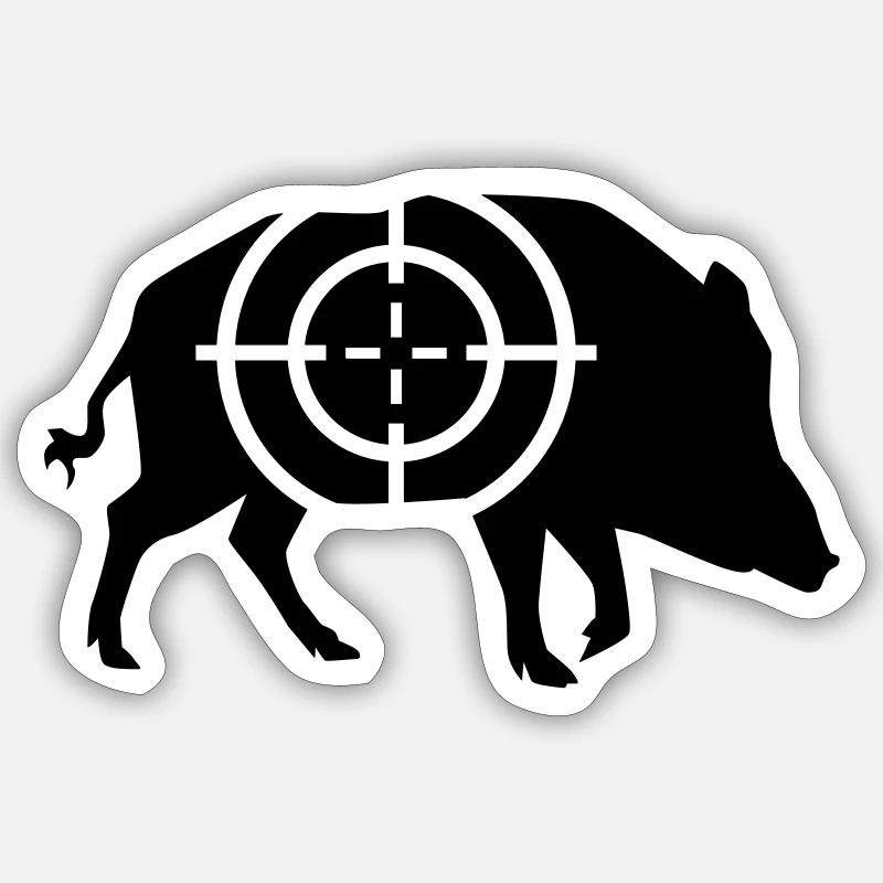 Wild boar Sticker size S (10 x 10 cm)