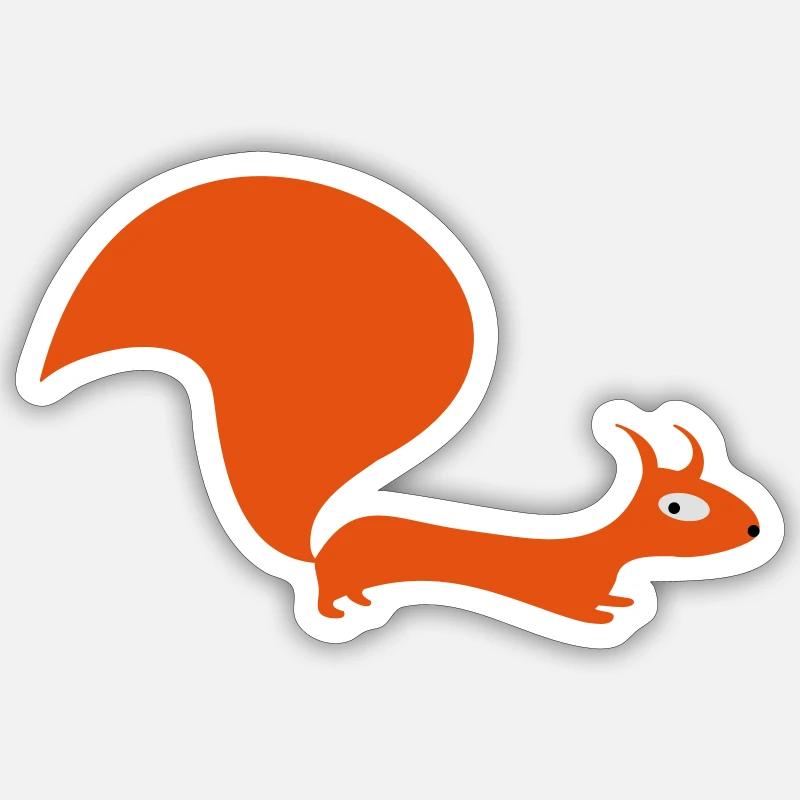 squirrel Sticker size S (10 x 10 cm)