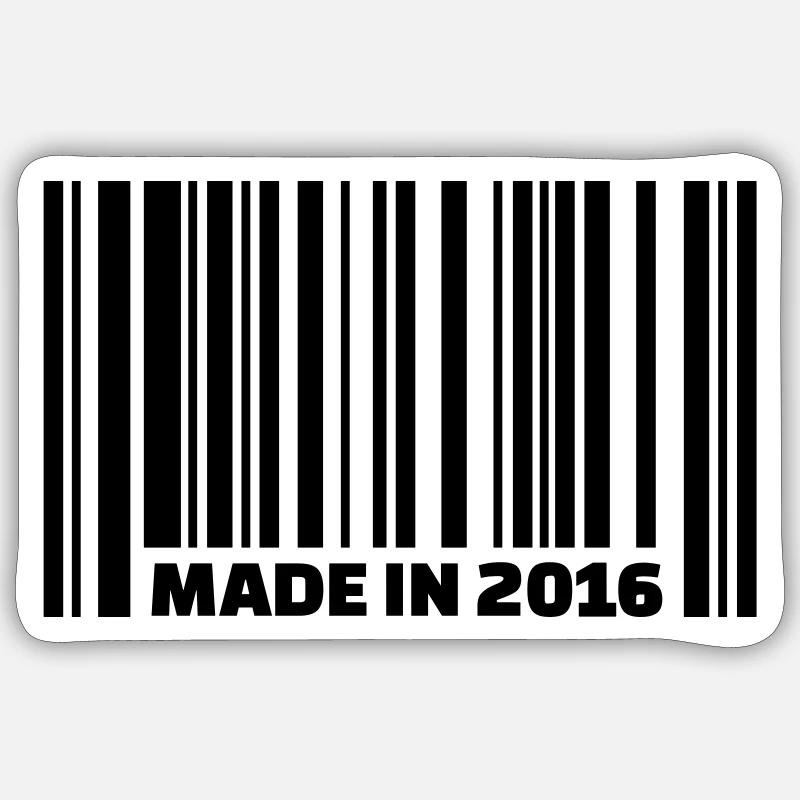 Made in 2016 Sticker size S (10 x 10 cm)