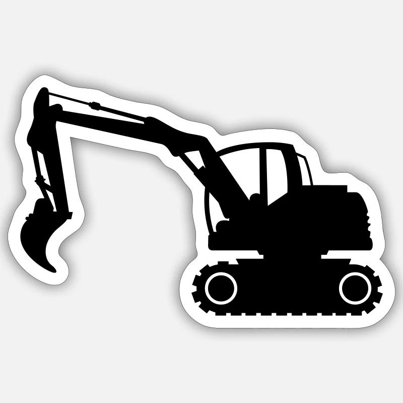 excavator Sticker size S (10 x 10 cm)