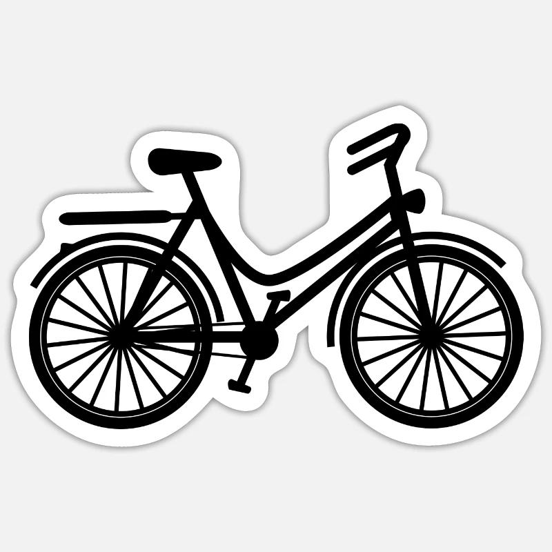 bicycle - Sticker size S (10 x 10 cm) - white matte