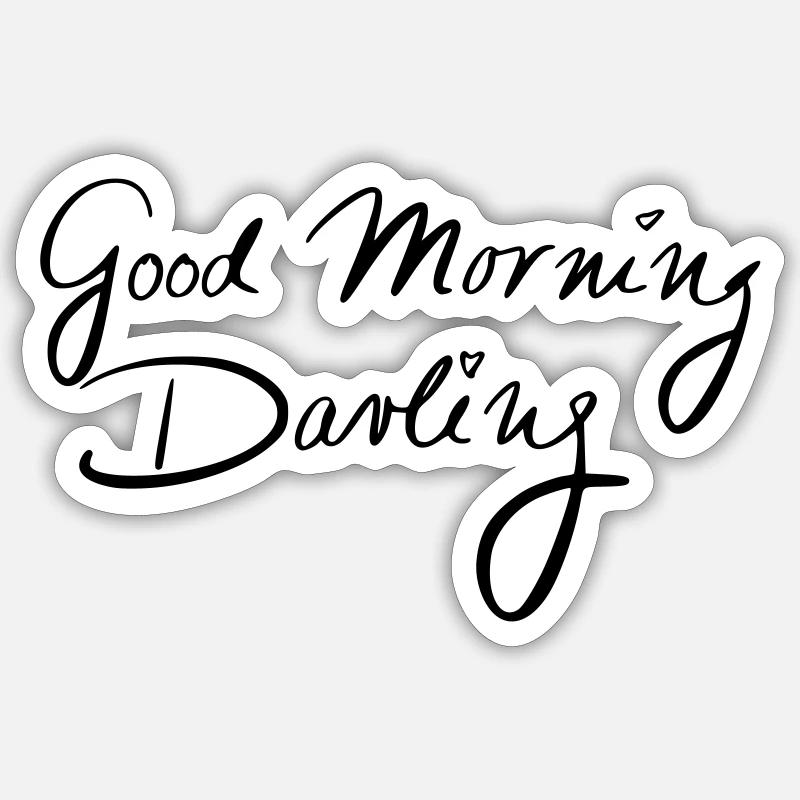 Bonjour chéri - Sticker taille S (10 x 10 cm) - blanc mat