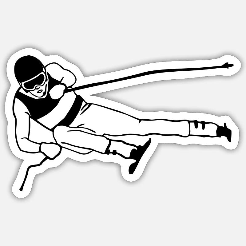ski - alpine - apres - abfahrt Sticker size S (10 x 10 cm)