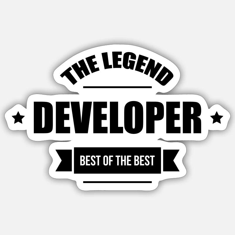 Developer - Sticker Größe S (10 x 10 cm) - Mattweiß