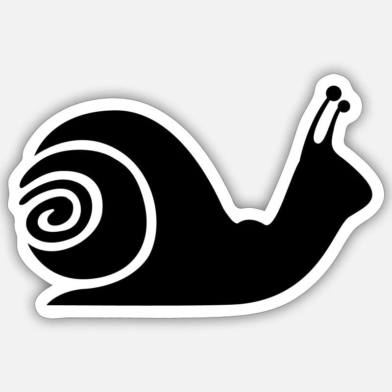 snale - Sticker size S (10 x 10 cm) - white matte