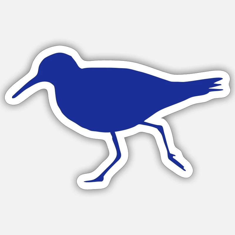 Sandpiper - Sticker taille S (10 x 10 cm) - blanc mat