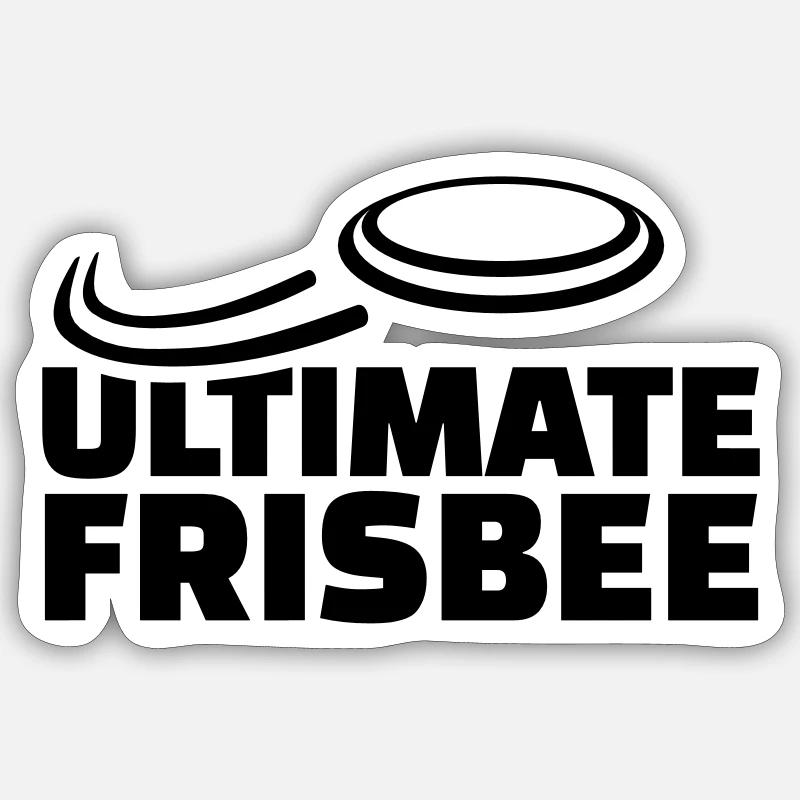 Frisbee - Sticker Größe S (10 x 10 cm) - Mattweiß