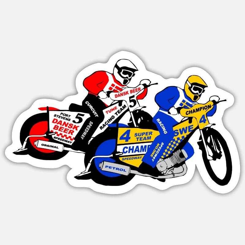 Speedway Racing - Sticker taille S (10 x 10 cm) - blanc mat