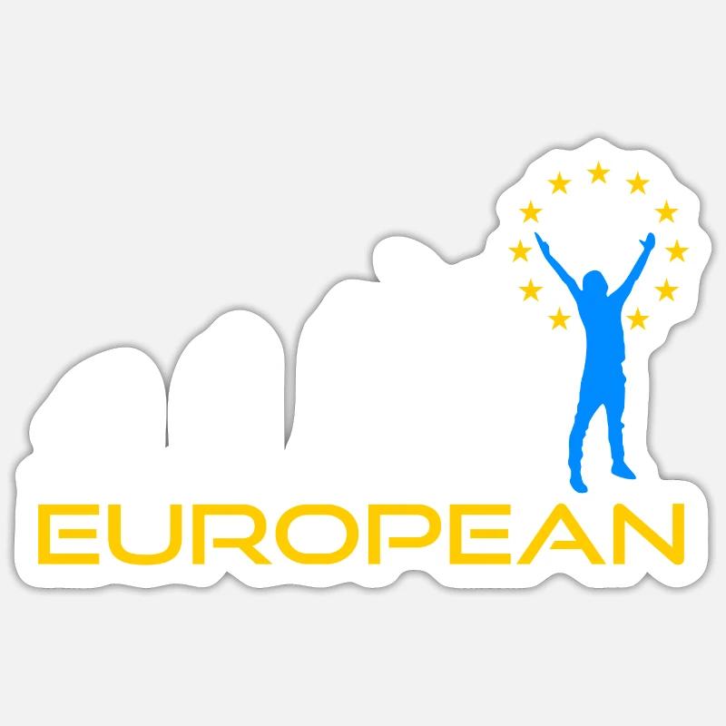 Europas evolution Sticker størrelse S (10 x 10 cm)