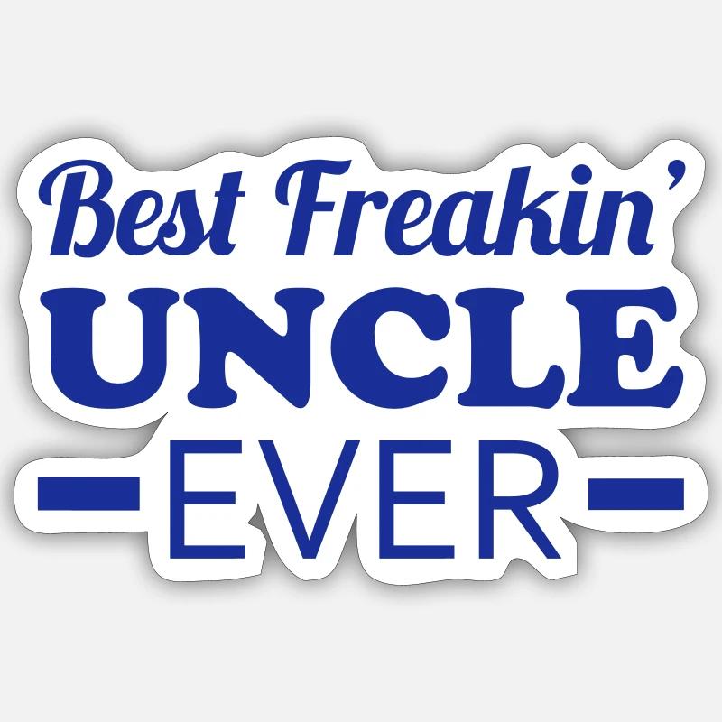 Uncle - Sticker taille S (10 x 10 cm) - blanc mat