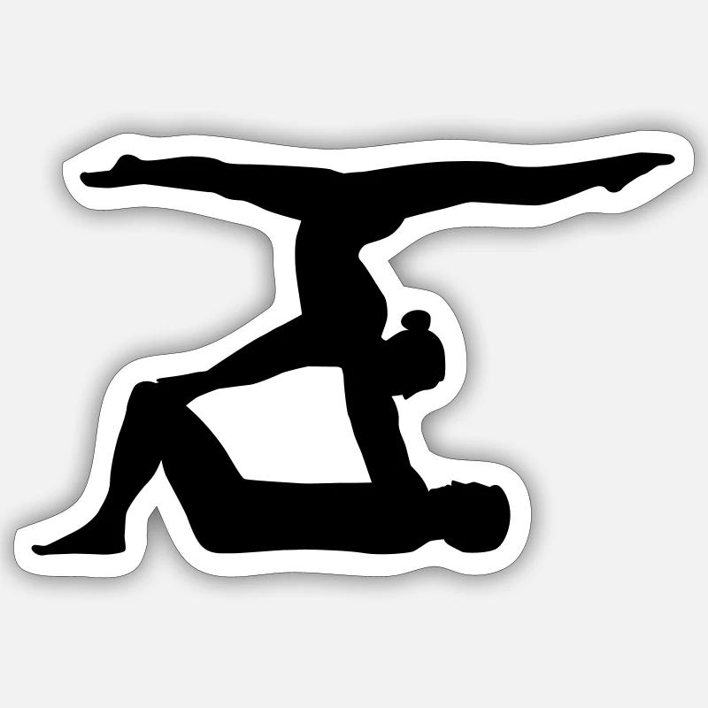 Acrobatics - Sticker size S (10 x 10 cm) - white matte