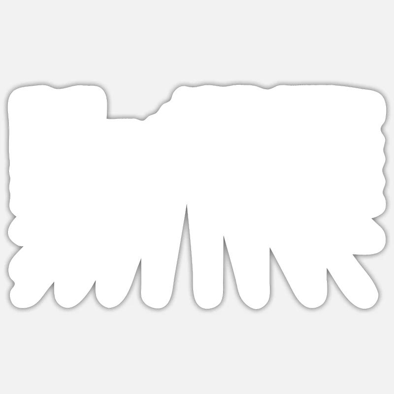 Lines - Sticker size S (10 x 10 cm) - white matte