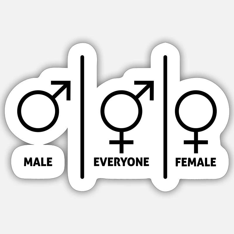 Symbol Mænd Damer Divers Sticker