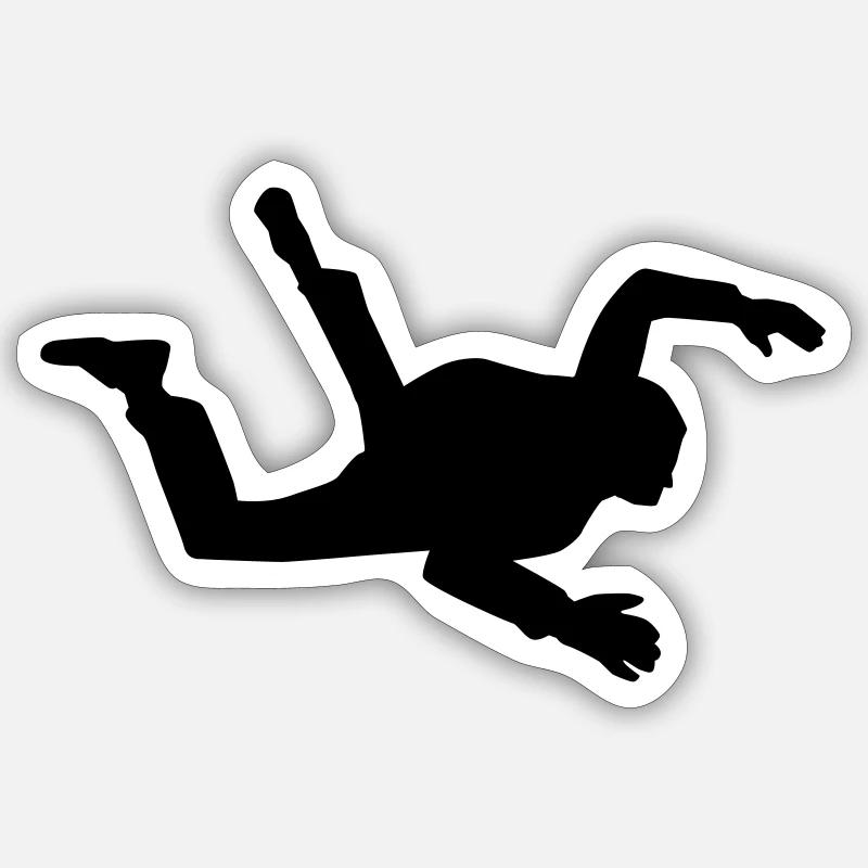 Skydiving - Sticker Größe S (10 x 10 cm) - Mattweiß