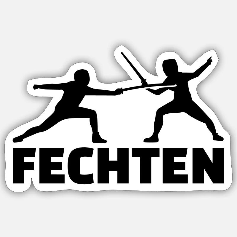 Fechten Sticker Größe S (10 x 10 cm)