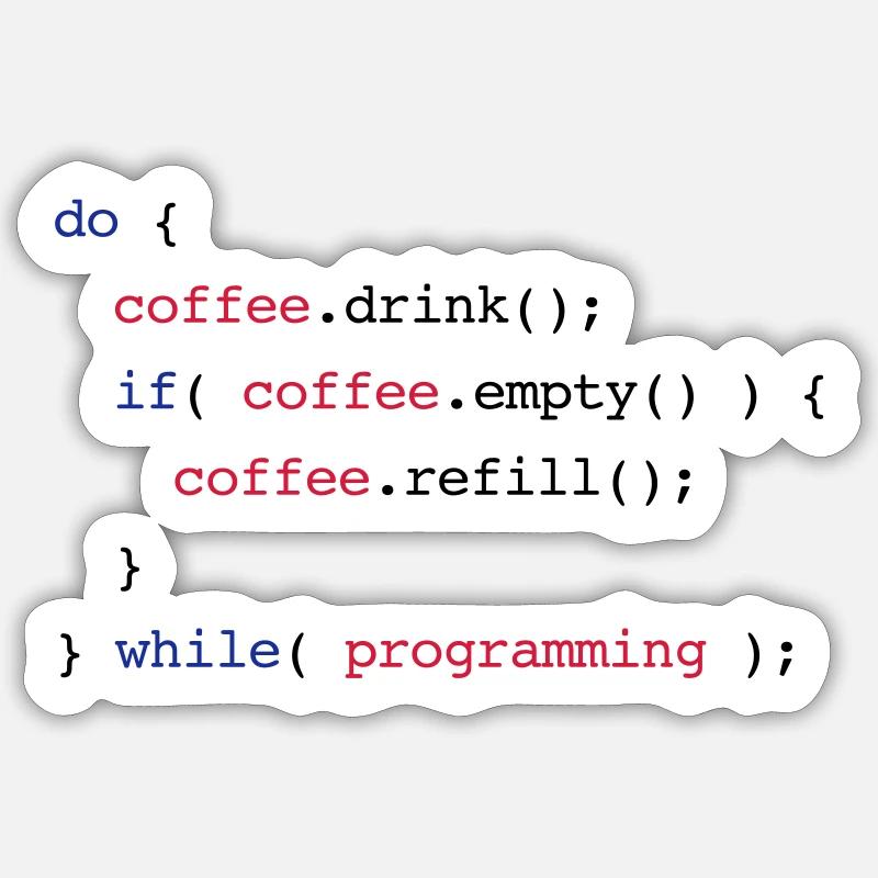 Programmation de la recharge de code café Sticker taille S (10 x 10 cm)