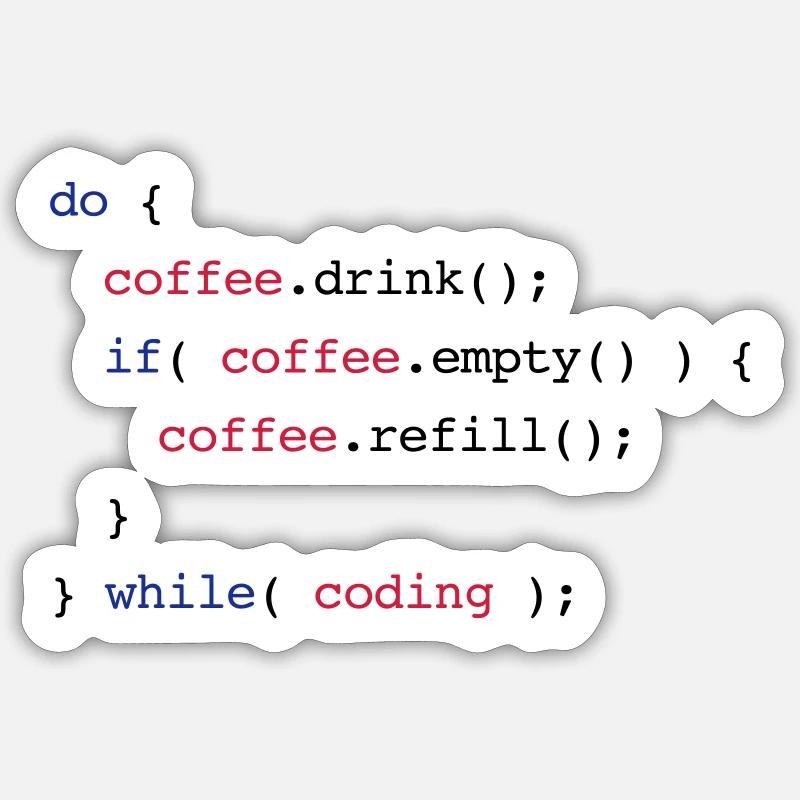 Code Coffee Refill Codierung Sticker Größe S (10 x 10 cm)