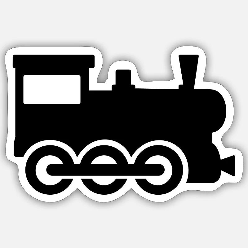 Train - Sticker size S (10 x 10 cm) - white matte
