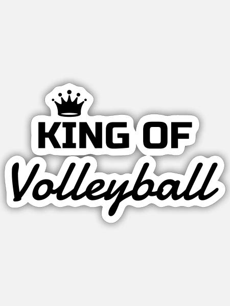 Volleyball - Volley Ball - Volley-Ball - Sport - Sticker Größe S (10 x 10 cm) - Mattweiß