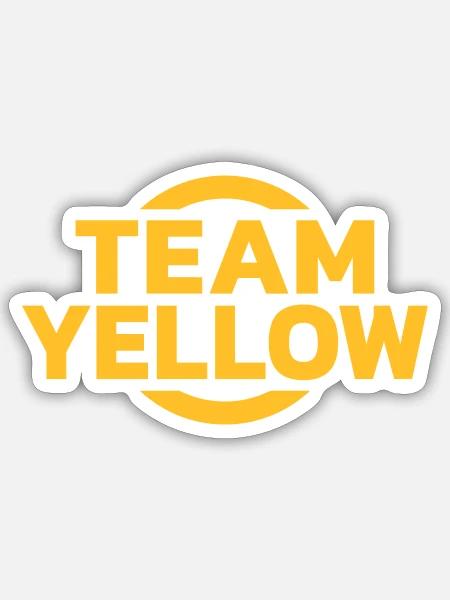 Team Yellow - Sticker Größe S (10 x 10 cm) - Mattweiß