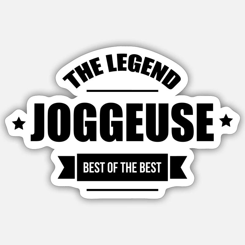 Course à Pied / Running / Jogging / Coureur - Sticker taille S (10 x 10 cm) - blanc mat