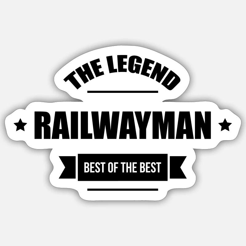 Eisenbahner / Eisenbahnen / Eisenbahn / Bahn - Sticker Größe S (10 x 10 cm) - Mattweiß