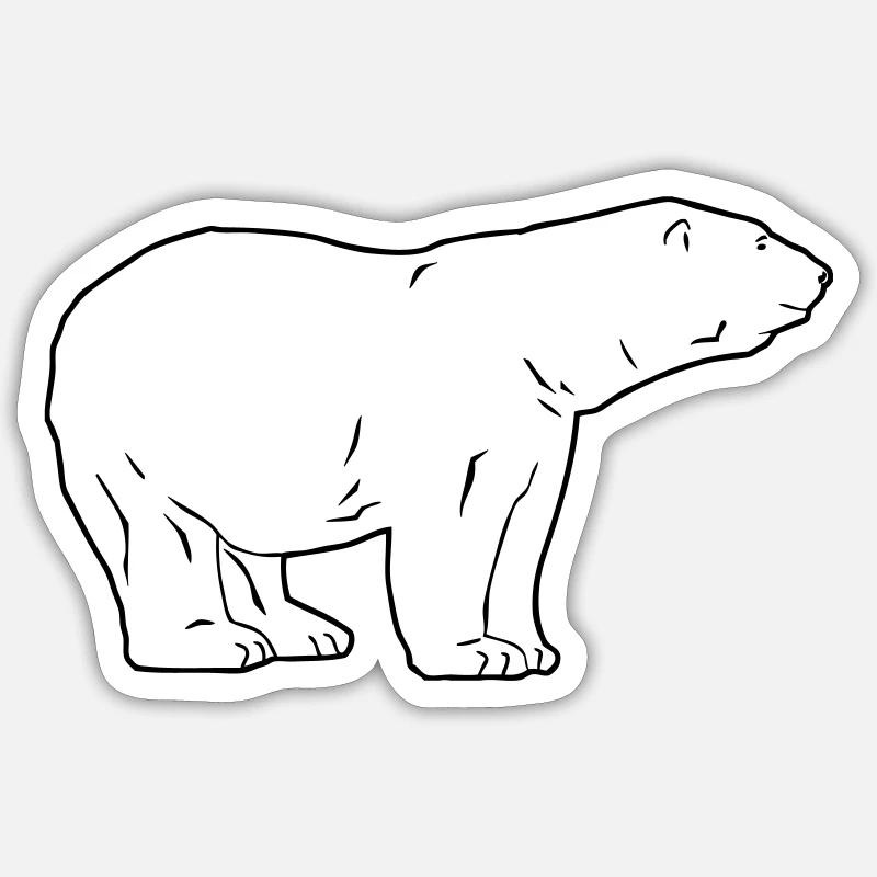 Polar Bear - Eisbär Sticker Größe S (10 x 10 cm)