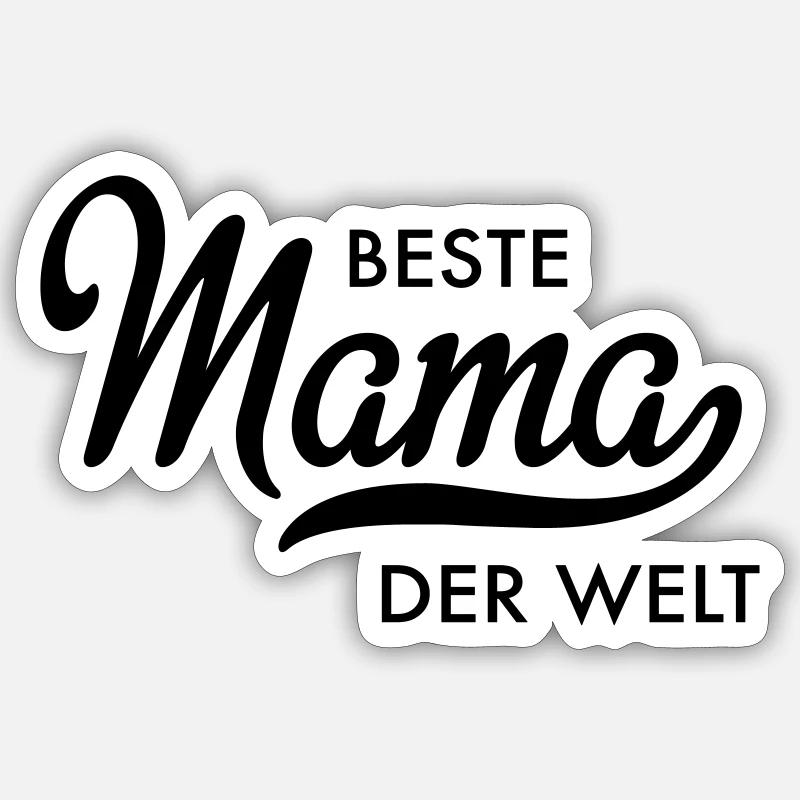 Beste Mama der Welt - Sticker Größe S (10 x 10 cm) - Mattweiß