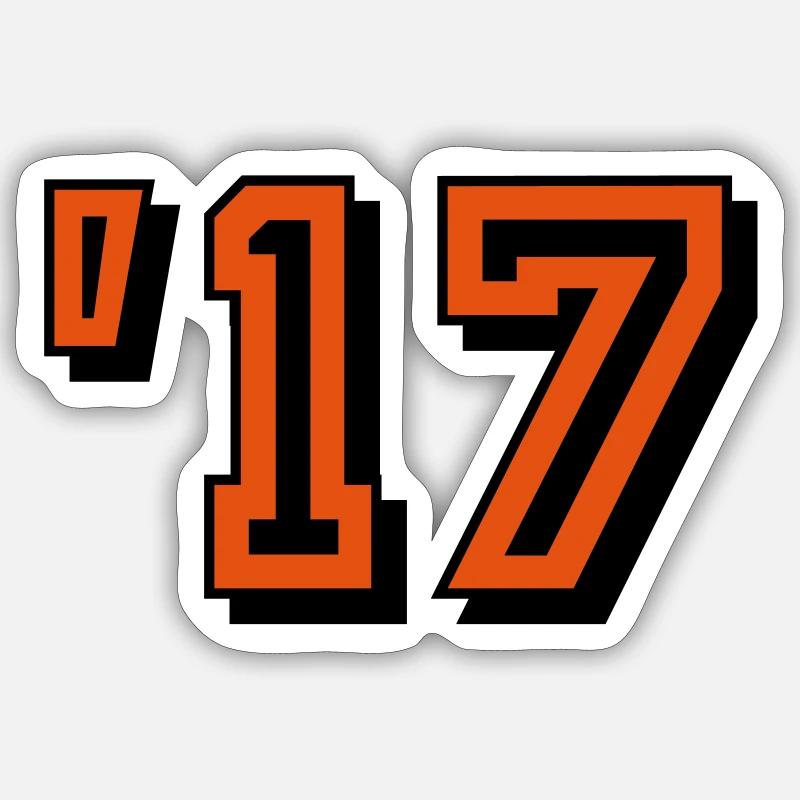 2017 '17 Jahr 2017 - Year 2017 Sticker Größe S (10 x 10 cm)