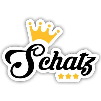 Love Lover Girlfriend Liebling Heart Schatz - Sticker size S (10 x 10 cm) - white matte - Front