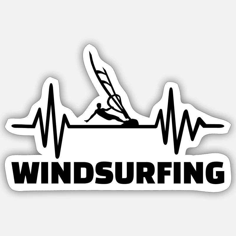 Windsurfing - Sticker size S (10 x 10 cm) - white matte