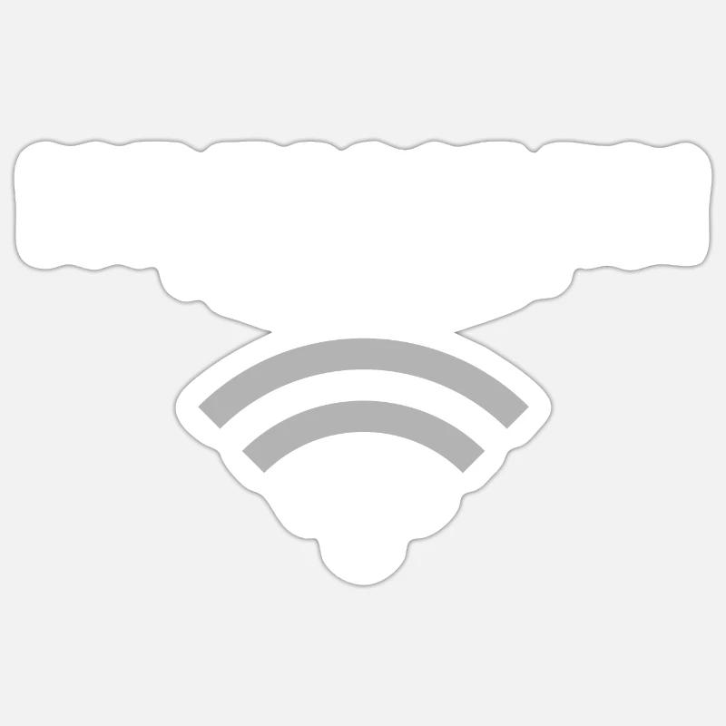 wlan - Sticker Größe S (10 x 10 cm) - Mattweiß