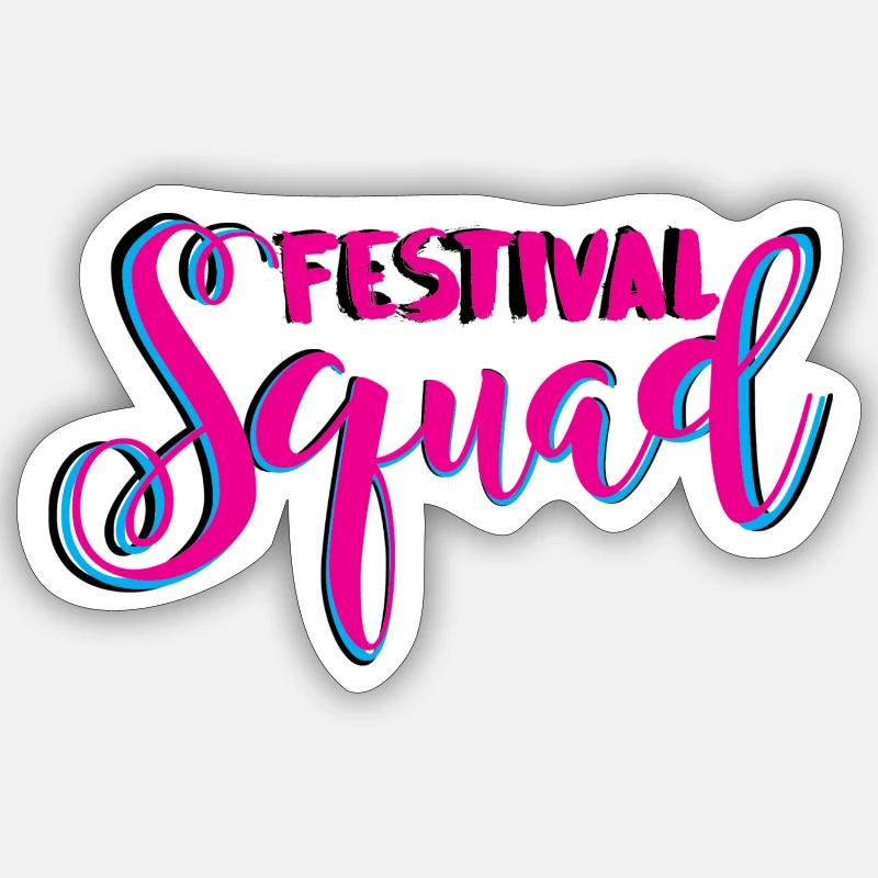 Festival Squad - Sticker size S (10 x 10 cm) - white matte