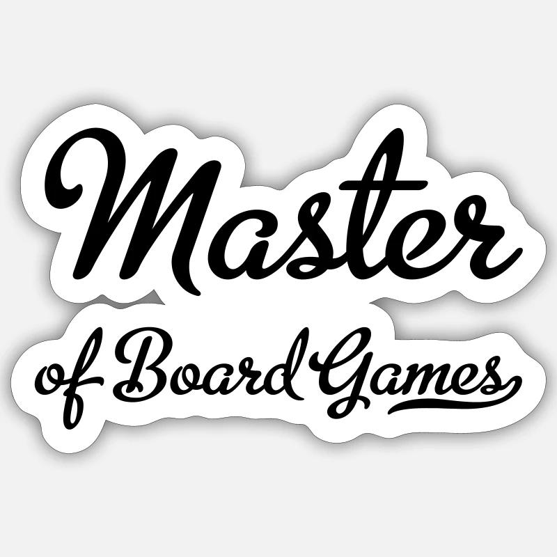 board games - Sticker taille S (10 x 10 cm) - blanc mat