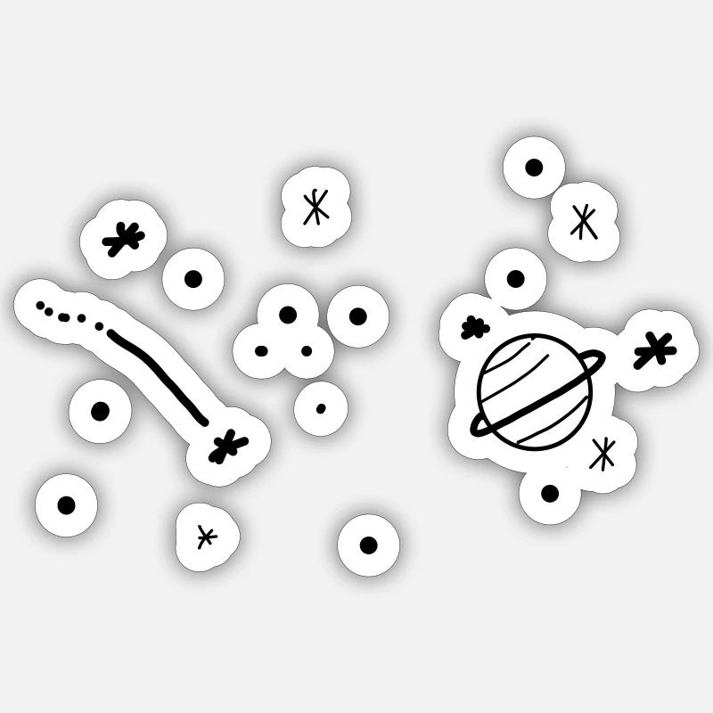 sternenhimmel Sticker Größe S (10 x 10 cm)