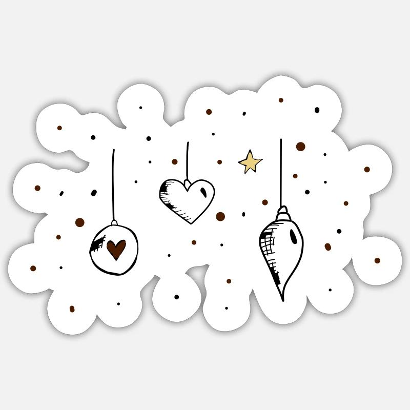 Weihnachten - Sticker Größe S (10 x 10 cm) - Mattweiß
