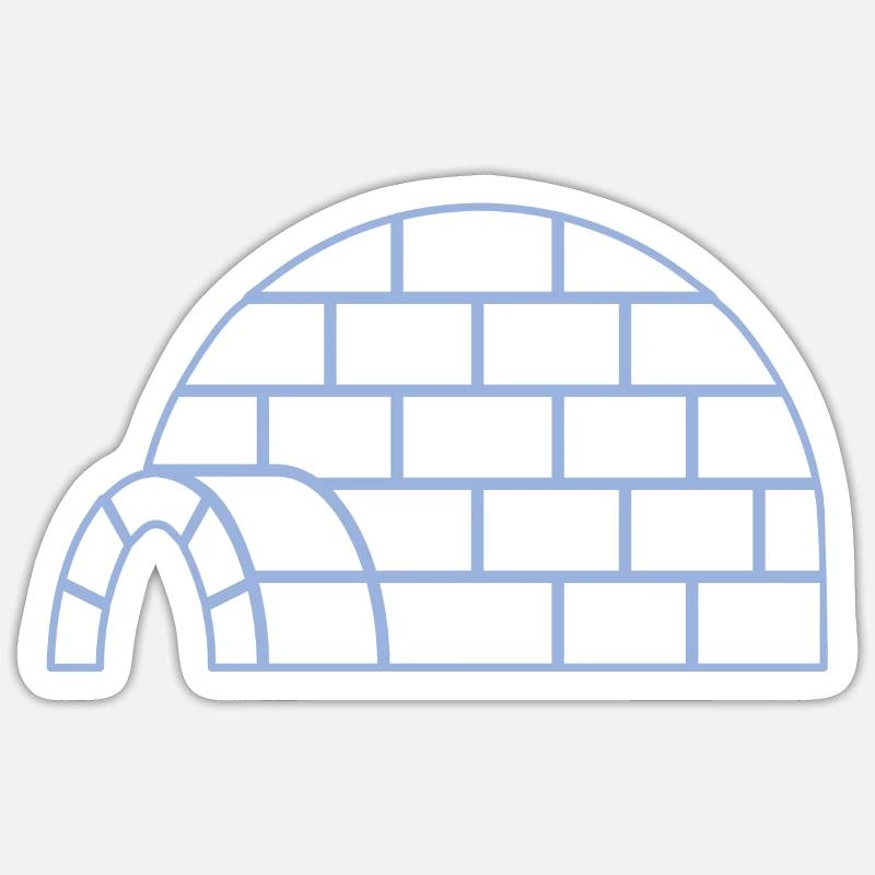 igloo - Sticker size S (10 x 10 cm) - white matte