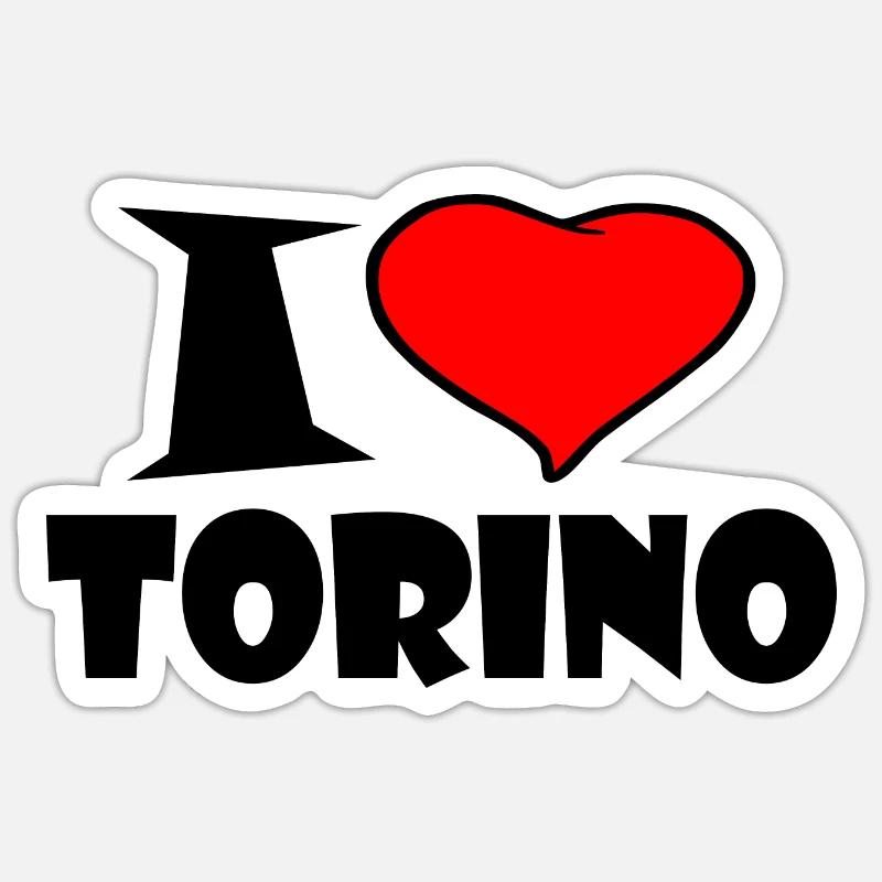 Torino - Sticker size S (10 x 10 cm) - white matte