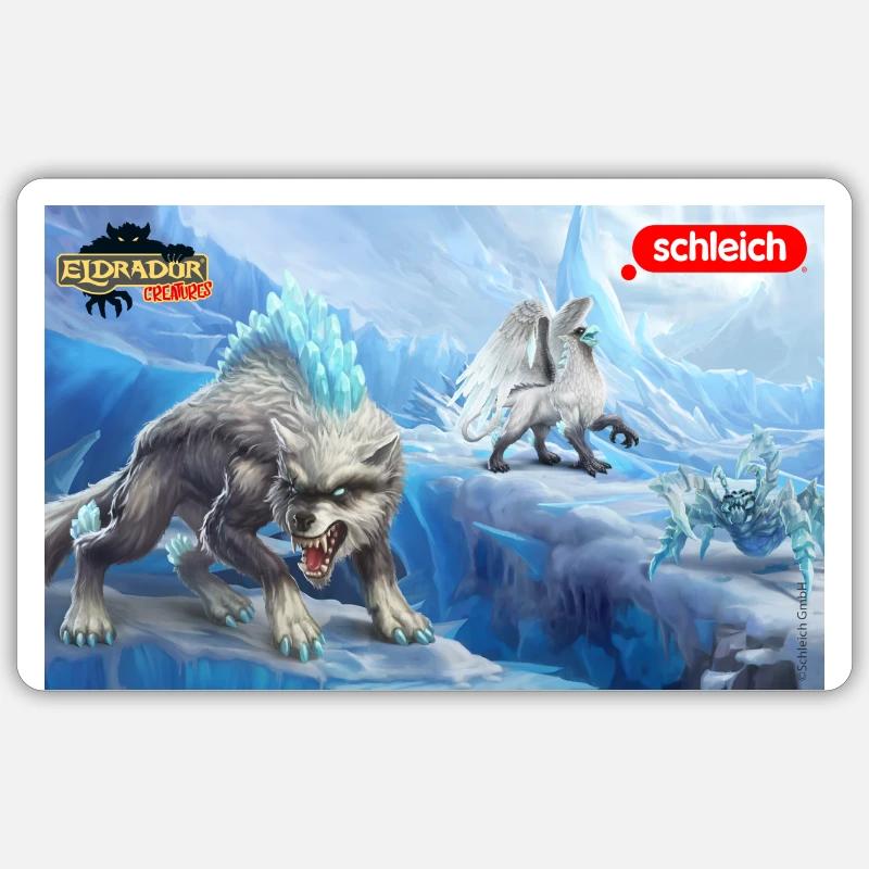 Schleich Eldrador Boîte à déjeuner Ice World - Sticker taille S (10 x 10 cm) - blanc mat
