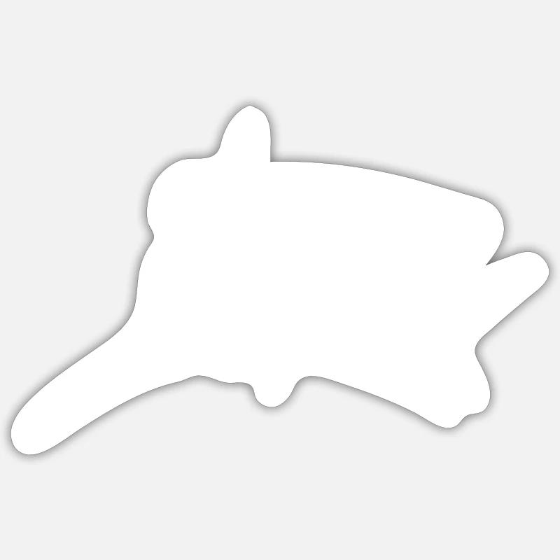 Dangerously elegant hammerhead shark - Sticker size S (10 x 10 cm) - white matte
