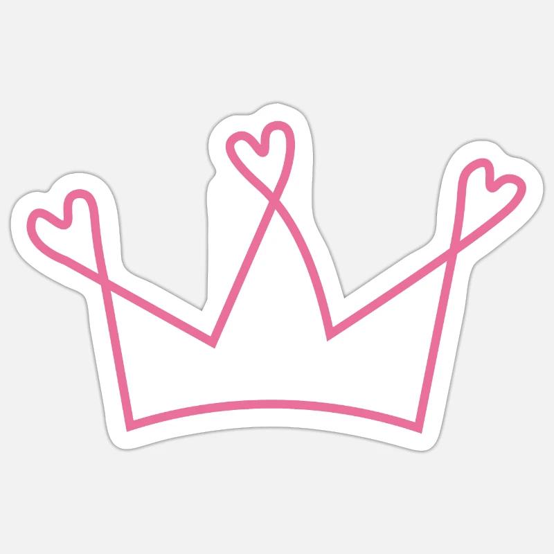 Crown - Sticker size S (10 x 10 cm) - white matte